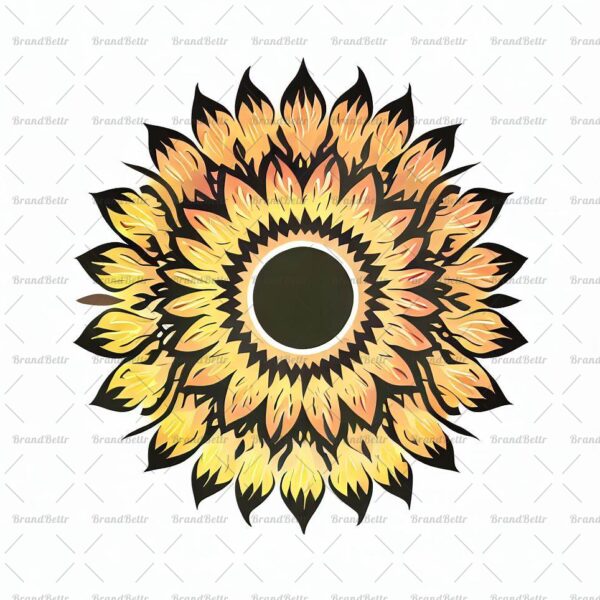 Abstrakte Sonnenblumenmandala